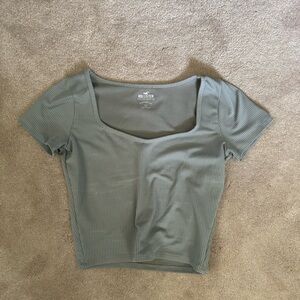 Ribbed Size S baby blue Hollister top